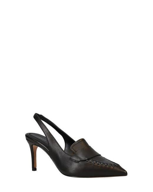 Pelle Moda Black Lucea Pointed Toe Slingback Pump