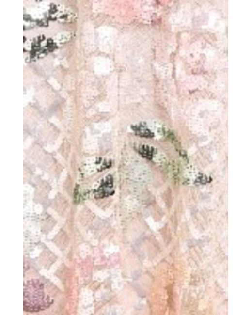 Needle & Thread Pink Rosalie Long Sleeve Ankle Gown