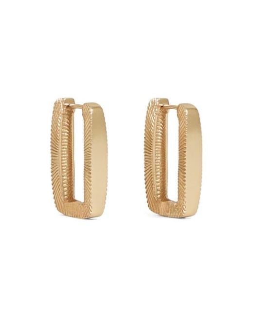 Reiss Metallic Grace Graphic Hoop Earrings