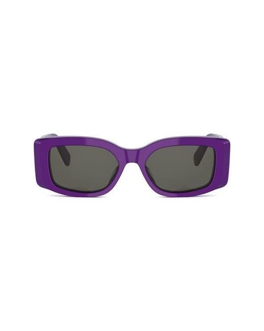 Céline Purple Triomphe 53Mm Rectangular Sunglasses