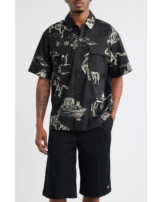 Dickies Black Savage Work Button-Up Shirt for men