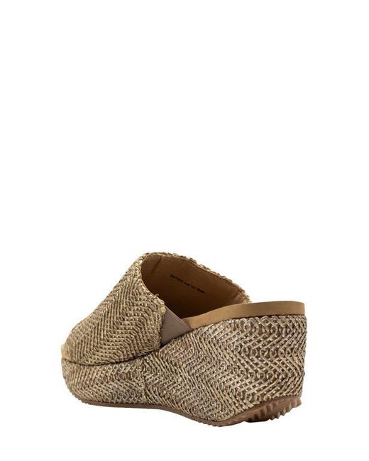 Volatile Raffia Volatile Canteen Water Resistant Raffia Wedge Platform Sandal in Brown ...