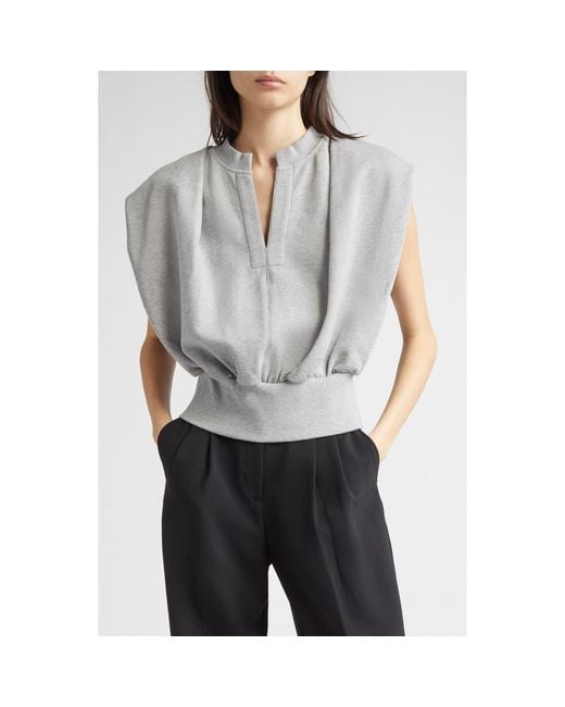 3.1 Phillip Lim Sleeveless French Terry Sweatshirt in Gray | Lyst