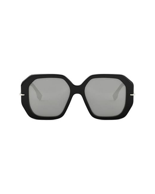 Fendi Black Selleria Square Sunglasses
