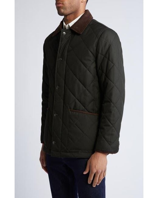 Hart Schaffner Marx Black Evansville Water Resistant Quilted Jacket for men