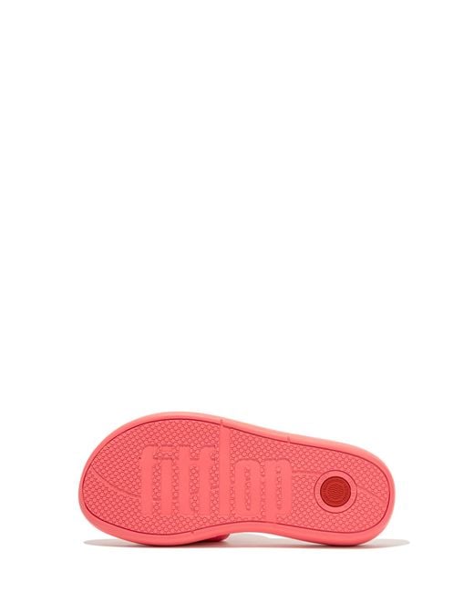 Fitflop Red Iqushion D-luxe Slide Sandal