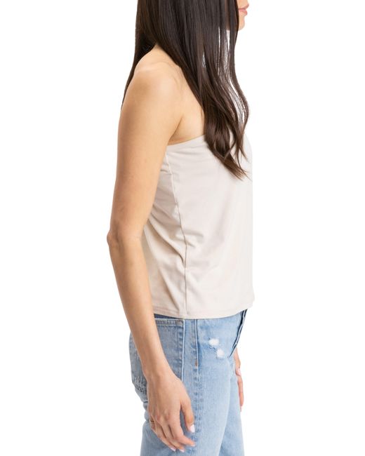 Threads For Thought Blue Shivani Luxe Jersey One-shoulder Top
