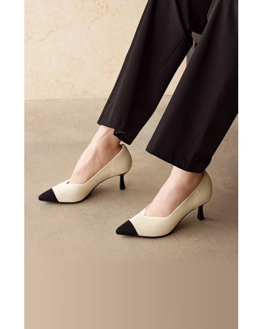 VIVAIA Metallic Pointed-Toe Mid Heels