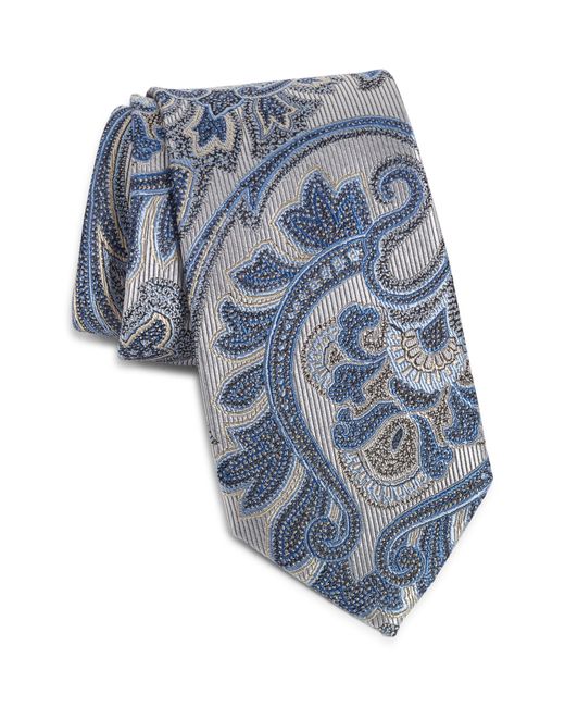 Nordstrom Blue Paisley Silk Tie for men