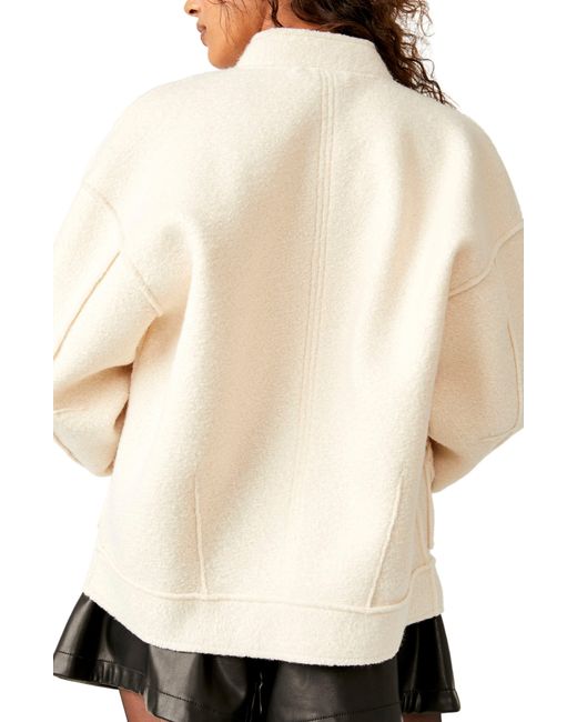Free People Natural Willow Bomber Jacket