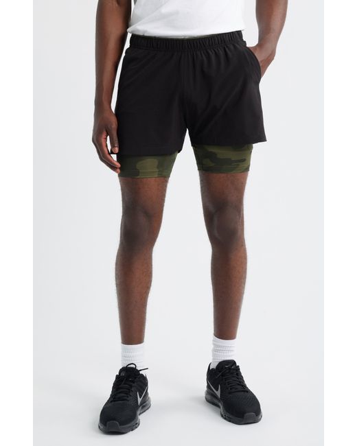 Roark Black Bommer Lined Training Shorts for men