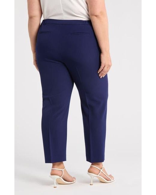 Kasper Blue Elastic Back Pants
