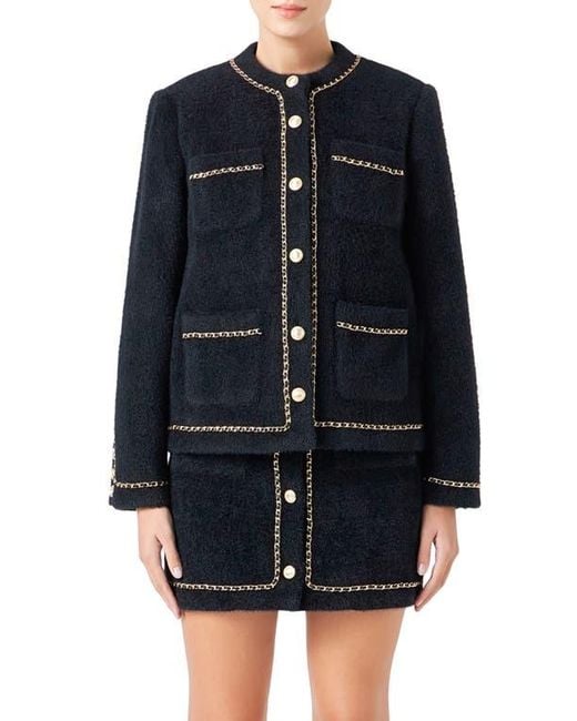 Endless Rose Blue Chain Trim Jacket