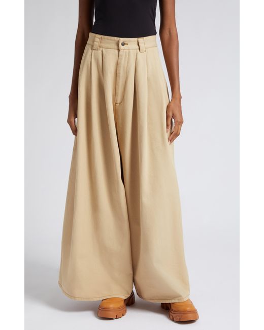 Farm Rio Natural Low Rise Pleated Pants At Nordstrom
