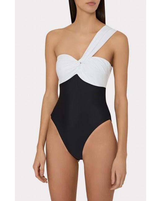 MILLY Blue Betsy Colorblock One-Piece Swimsuit