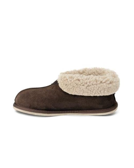 Celtic & Co. Brown Ladies' Shearling Bootee Slippers
