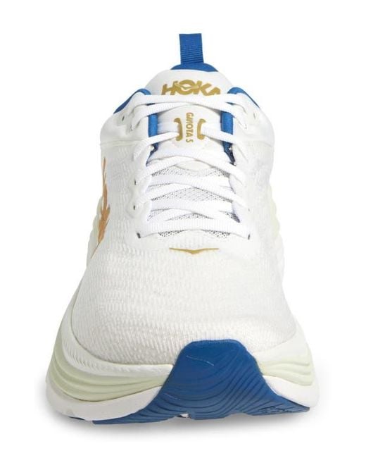 Hoka One One White Gaviota 5 Running Shoe for men