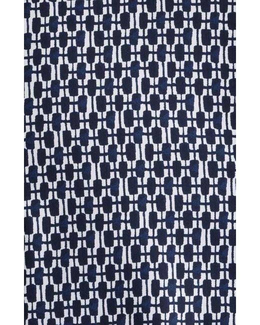 Nordstrom Blue Check Short Sleeve Stretch Button-Up Shirt for men