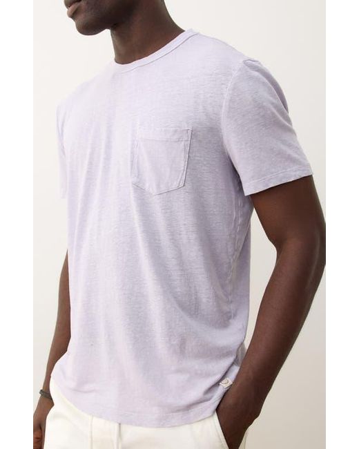 Marine Layer White Relaxed Fit Hemp & Cotton T-Shirt for men