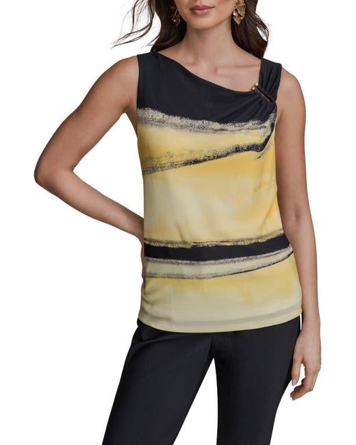Donna Karan Multicolor Abstract Print Sleeveless Top