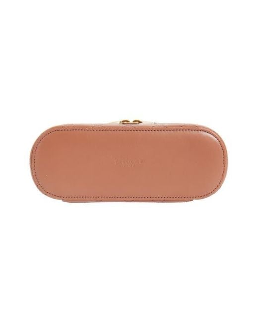 Saint Laurent Brown Mini Gaby Quilted Leather Vanity Case