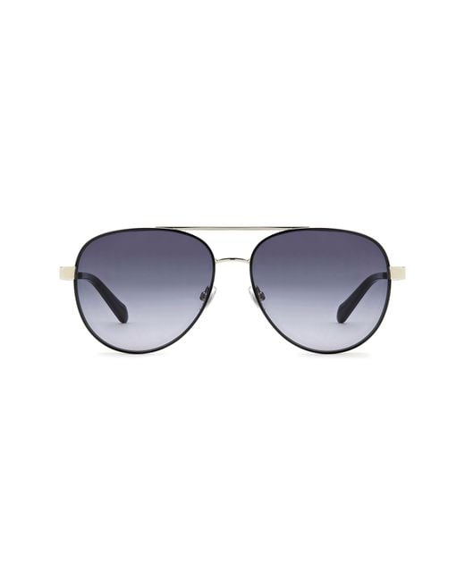 Fossil Blue 58Mm Gradient Pilot Sunglasses