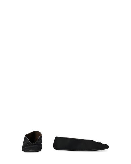 The Row Black Fay Wool Flat