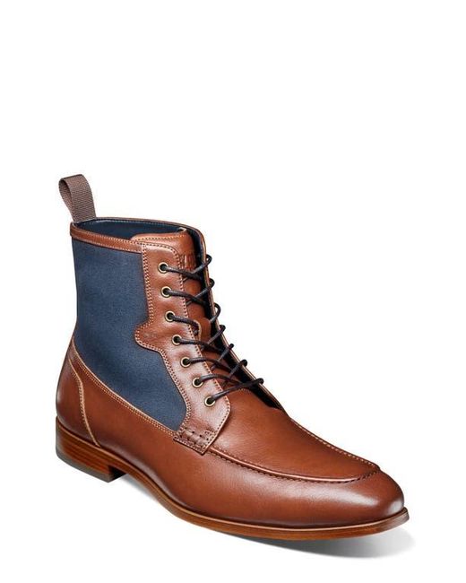 Stacy Adams Brown Brumley Moc Toe Lace Up Boot for men