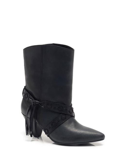 Free People Black Bronte Belt Wrapped Western Boot