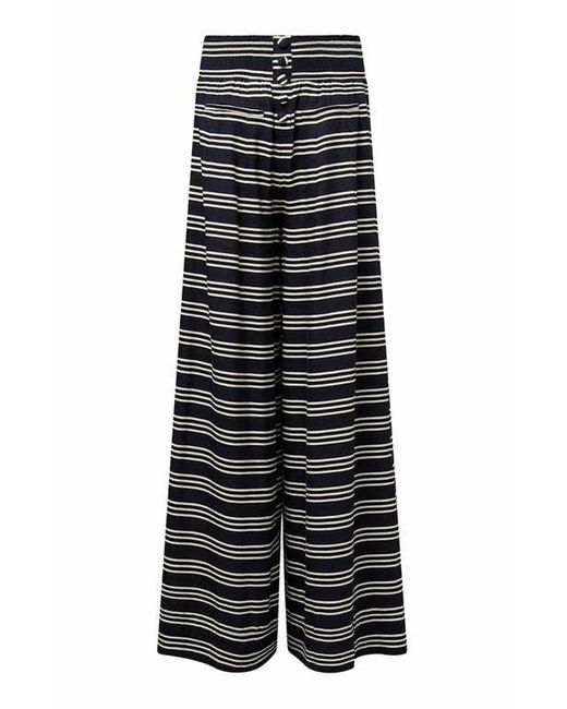 WeWoreWhat Blue Button Front Palazzo Pant