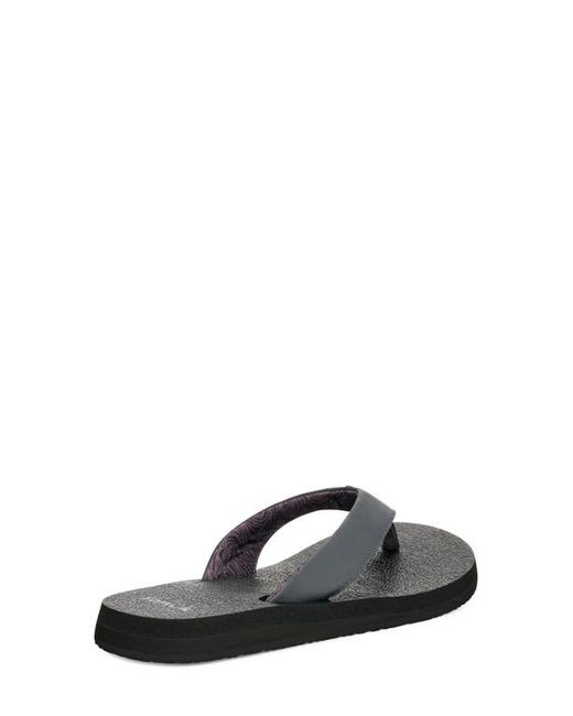 Sanuk Black Yoga Mat Ii Flip Flop