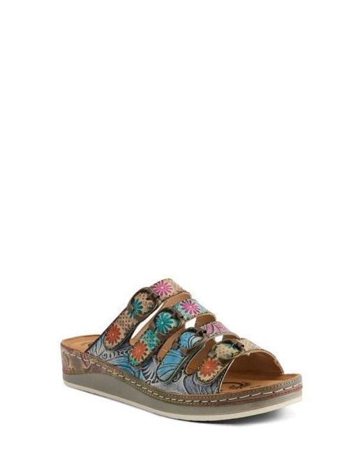 Spring Step Multicolor Bellini Platform Wedge Slide Sandal