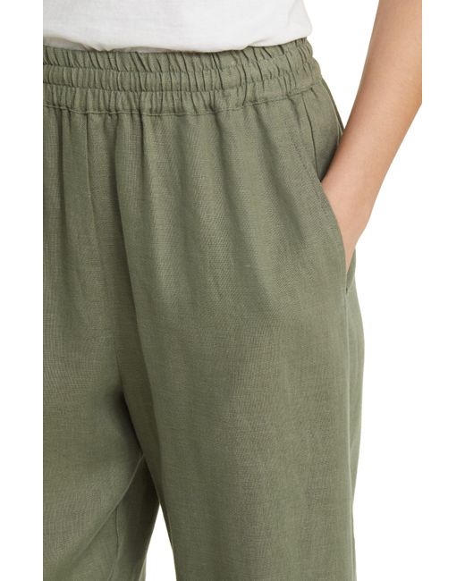 Xirena Green Xírena Atticus Pull-on Linen Pants