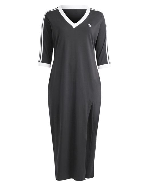 Adidas Black Lifestyle V-neck Maxi Dress