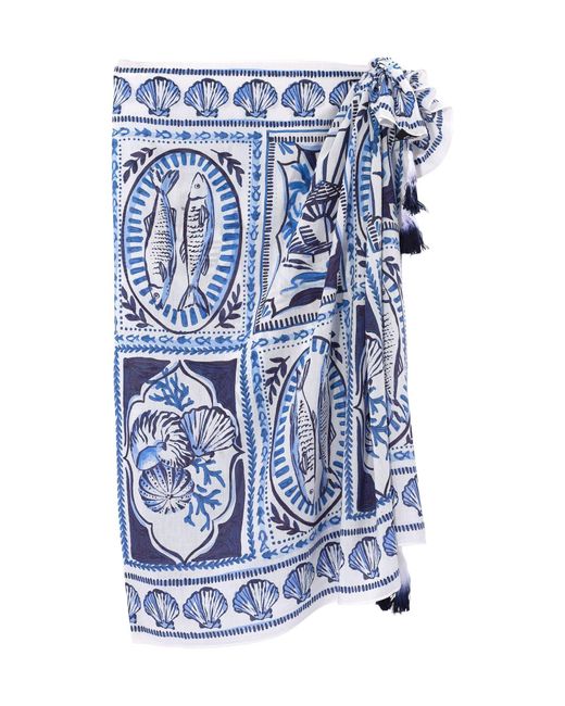 Echo Blue Montauk Tile Sarong