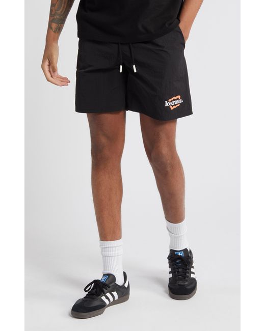 ICECREAM Black Trademark Shorts for men