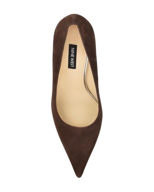 Nine West Brown Gemmha Pointed Toe Pump