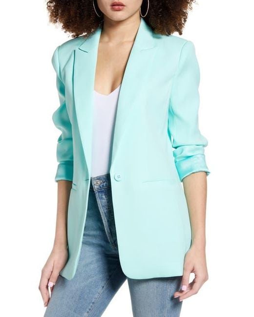 Endless Rose Green Tailored Single Button Blazer