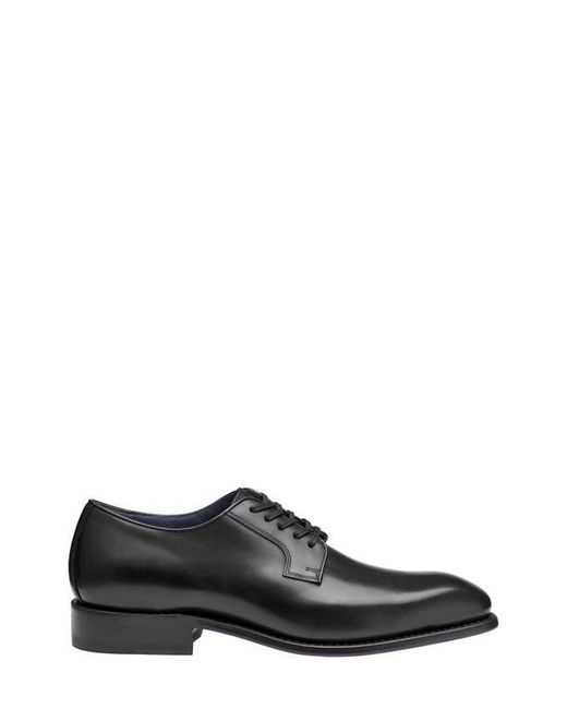 Johnston & Murphy Black Ashton Plain Toe Derby for men