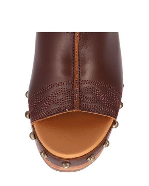 Dingo Brown Clover Slingback Platform Sandal