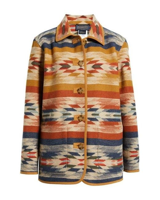 Pendleton Multicolor Wyeth Falls Reversible Wool Coat