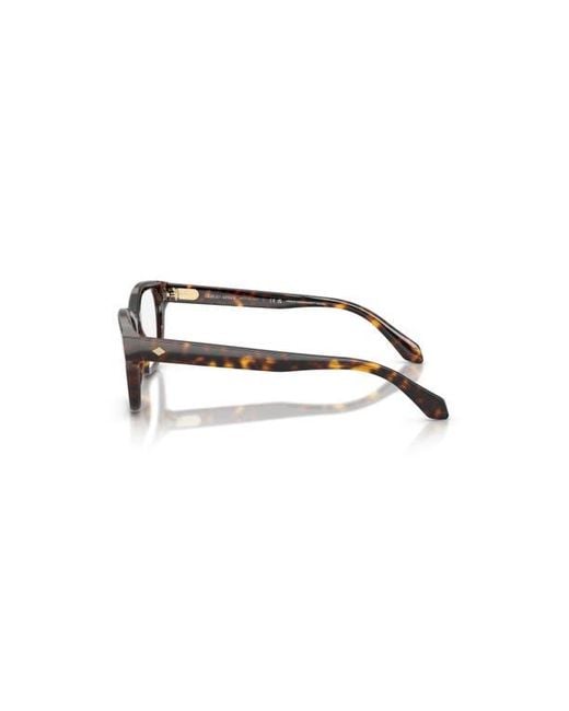 Giorgio Armani Metallic 49Mm Rectangle Optical Glasses for men
