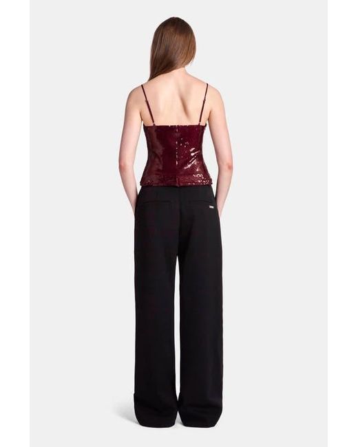 Kate Barton Red Sequin Column Tank