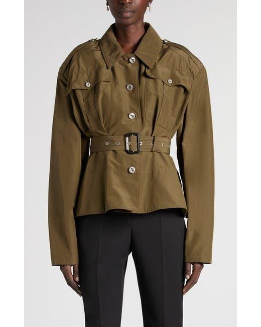 McQueen Green Belted Utility Jacket