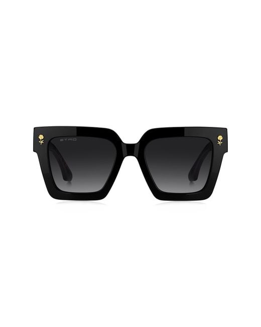 Etro Black 52Mm Square Sunglasses