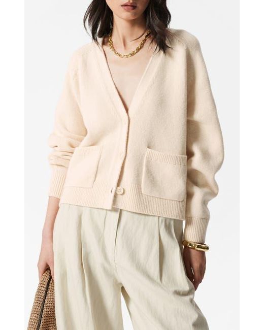 & Other Stories Natural Patch Pocket Wool & Cotton Cardigan