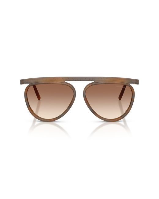 Armani Brown 58Mm Pilot Sunglasses