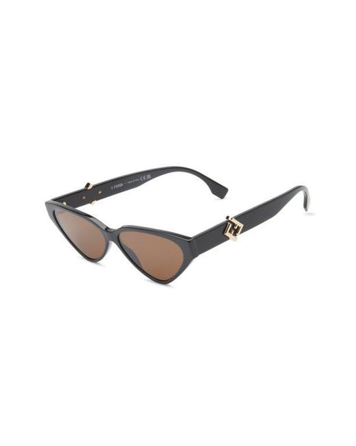 Fendi Ff Diamonds 57Mm Cat Eye Sunglasses in Brown | Lyst