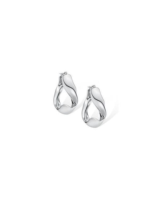 Retro Chic Metallic Ripple Earrings