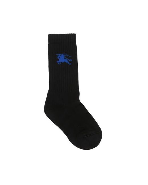 Burberry Ribbed Cotton Blend Socks in Black | Lyst